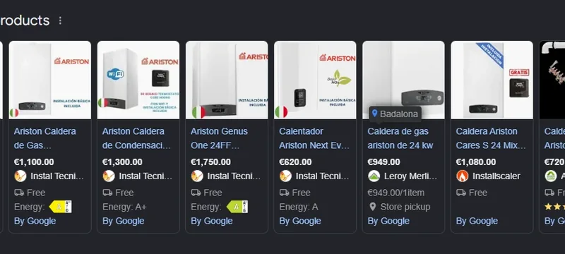 Feed de producto de Climatot en Merchant Center