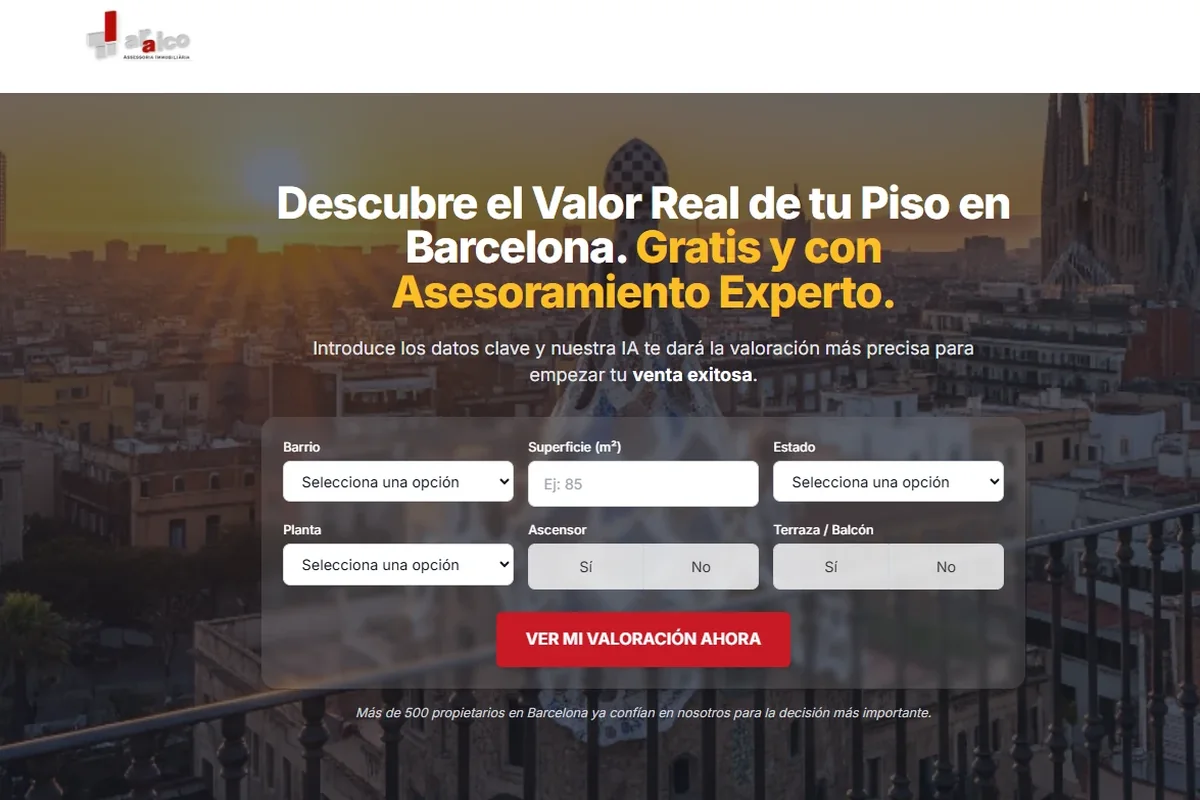 Calculadora de valoración de pisos que desarrollamos para Araico Assessors